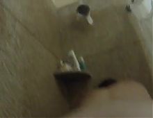 fucking his wifes ass in the shower